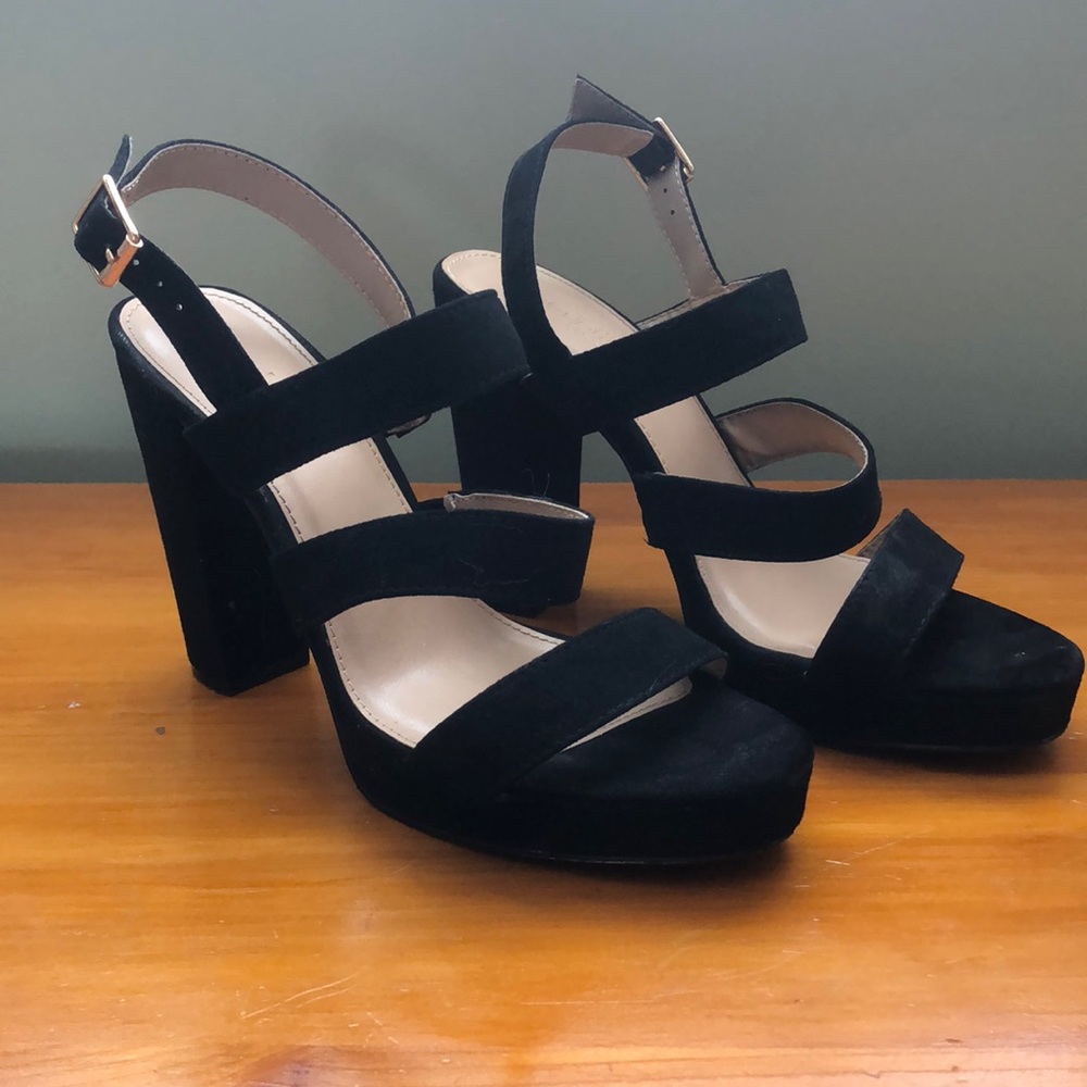 Strappy Black Heels